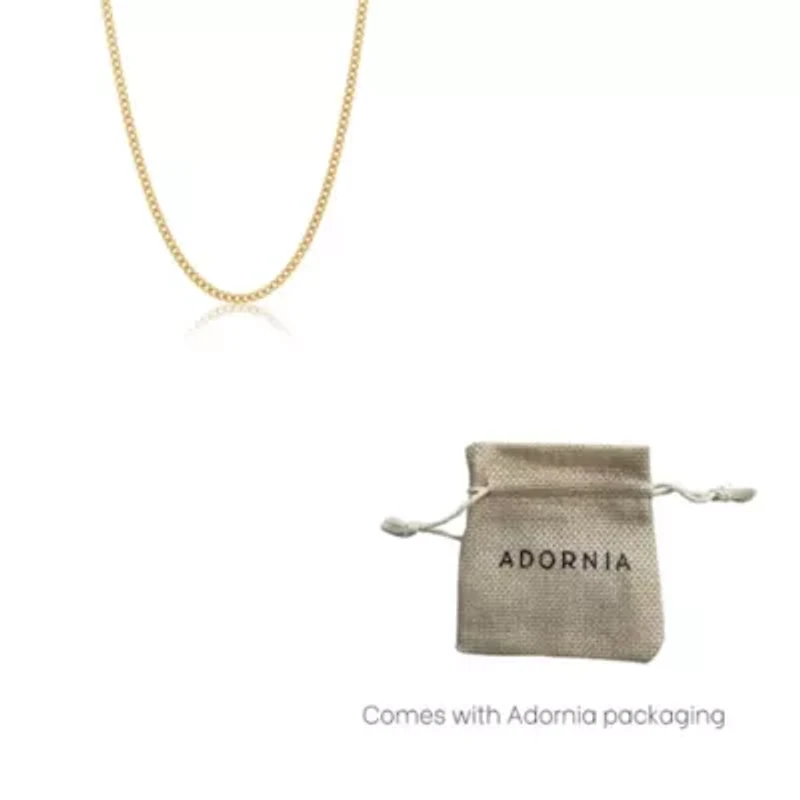 Men's Tarnish Resistant 14k Gold Plated 24 3mm Cuban Curb Chain