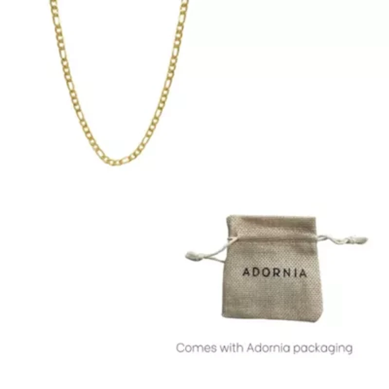 Men's Tarnish Resistant 14k Gold Plated 24 6mm Figaro Chain Necklace