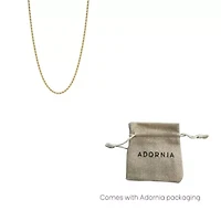 Men's Tarnish Resistant 14k Gold Plated 24 Rope Chain Necklace