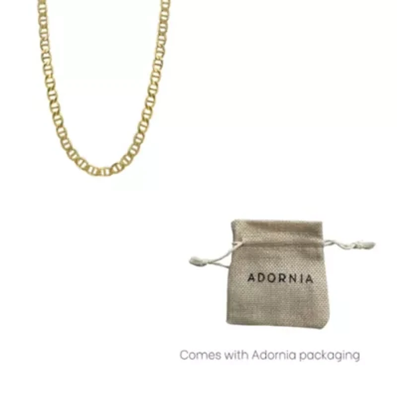 Men's Tarnish Resistant 14k Gold Plated 24 6mm Mariner Chain Necklace