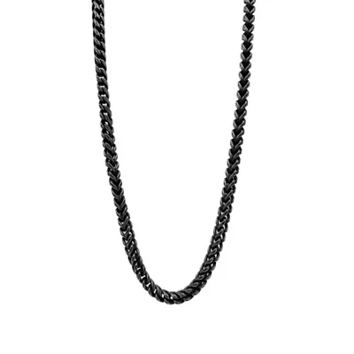 Men's Tarnish Resistant Oxidized Franco Chain Necklace