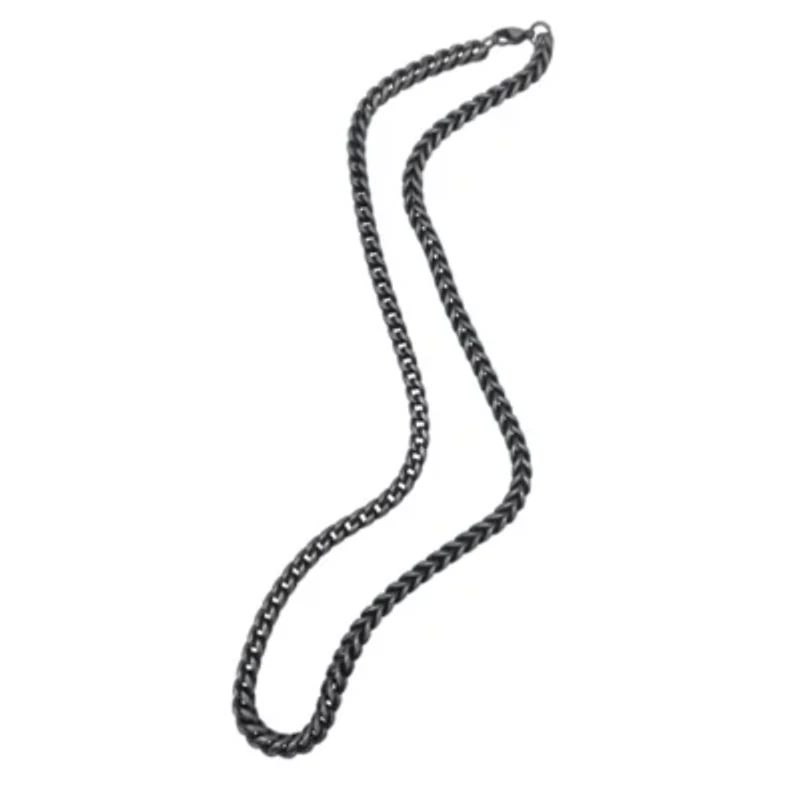 Men's Tarnish Resistant Oxidized Franco Chain Necklace