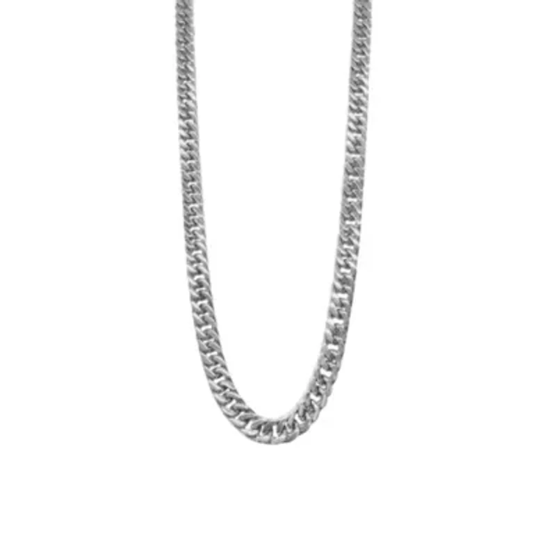 Men's Tarnish Resistant Rhodium Plated Extra Thick 9mm Cuban Chain