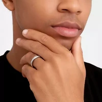 Men's Tarnish Resistant Rhodium Plated 5mm Eternity Band