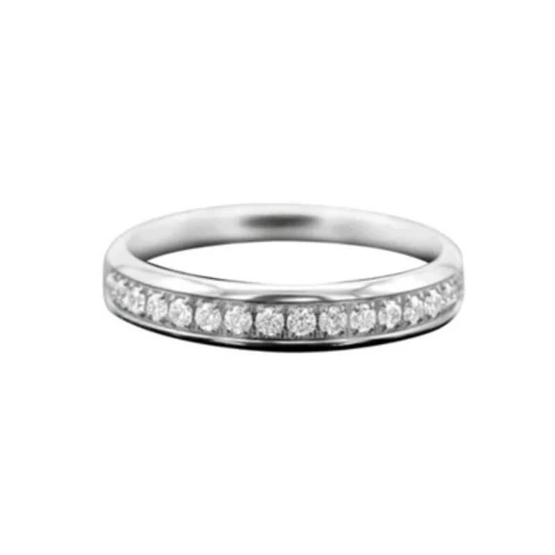 Men's Tarnish Resistant Rhodium Plated 5mm Eternity Band