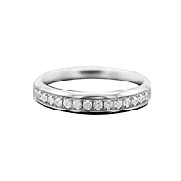 Men's Tarnish Resistant Rhodium Plated 5mm Eternity Band
