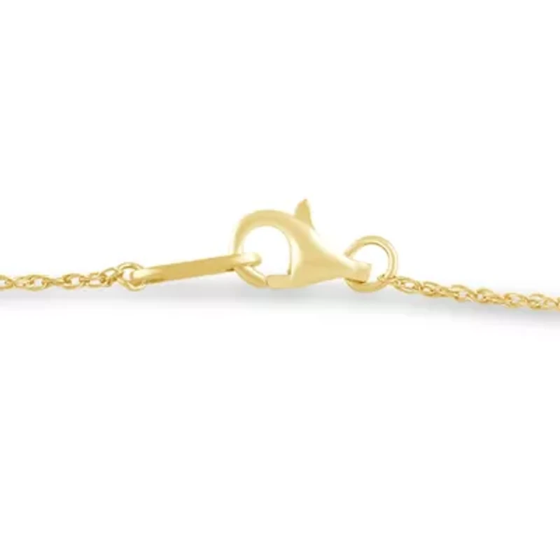 Womens Diamond Rope Heart Chain Bracelet