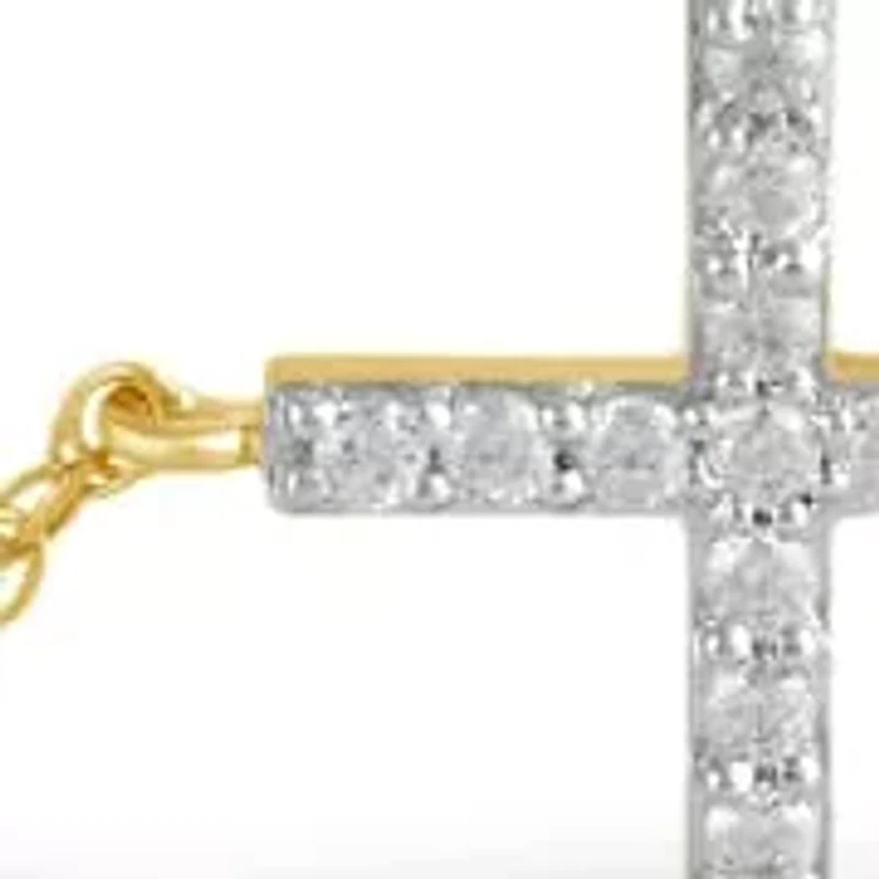 Womens Diamond Cross Bracelet