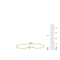 Womens Diamond Cross Bracelet