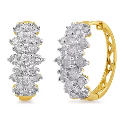 Womens Diamond Hoop Earring