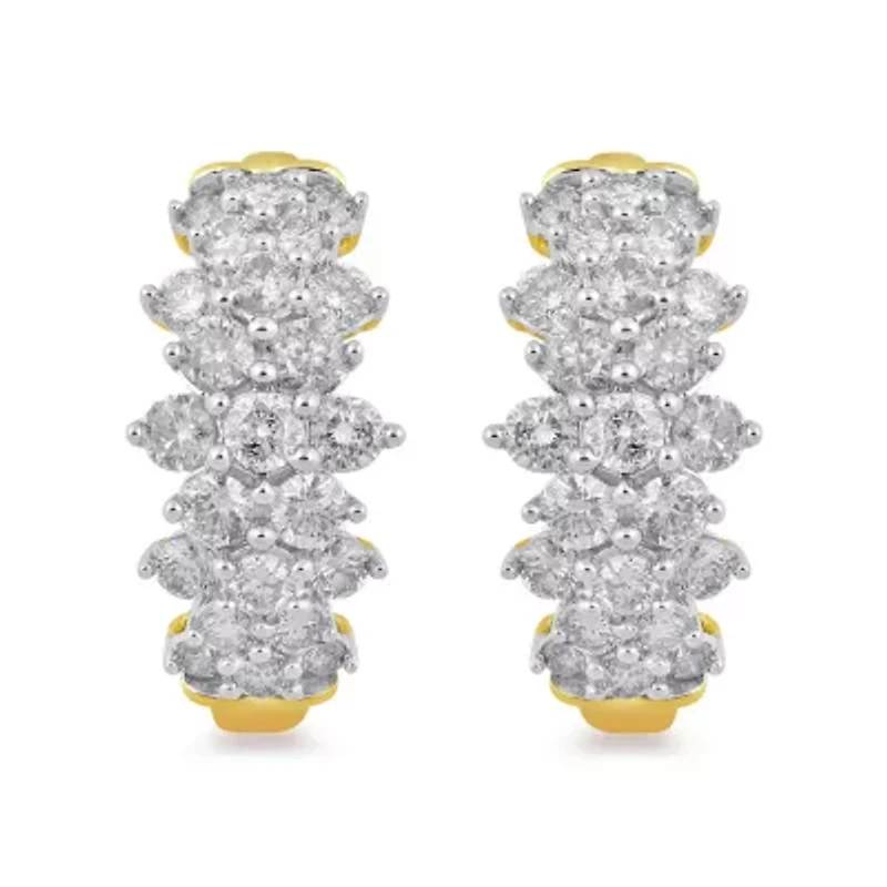 Womens Diamond Hoop Earring