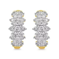 Womens Diamond Hoop Earring