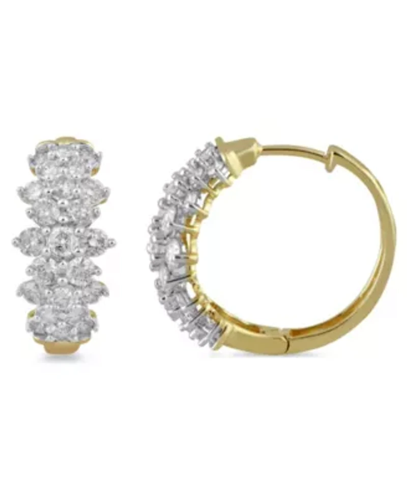 Womens Diamond Hoop Earring