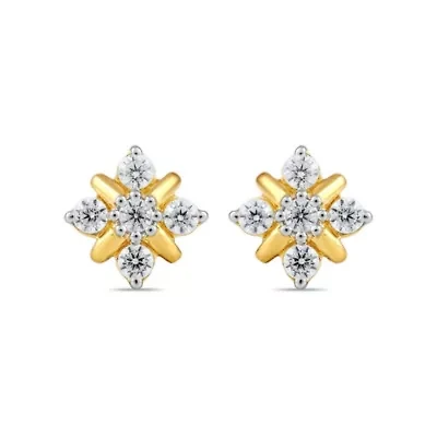 Lab Created Womens Diamond Stud Earring