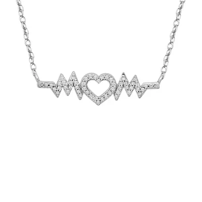 Womens Diamond Mom Necklace