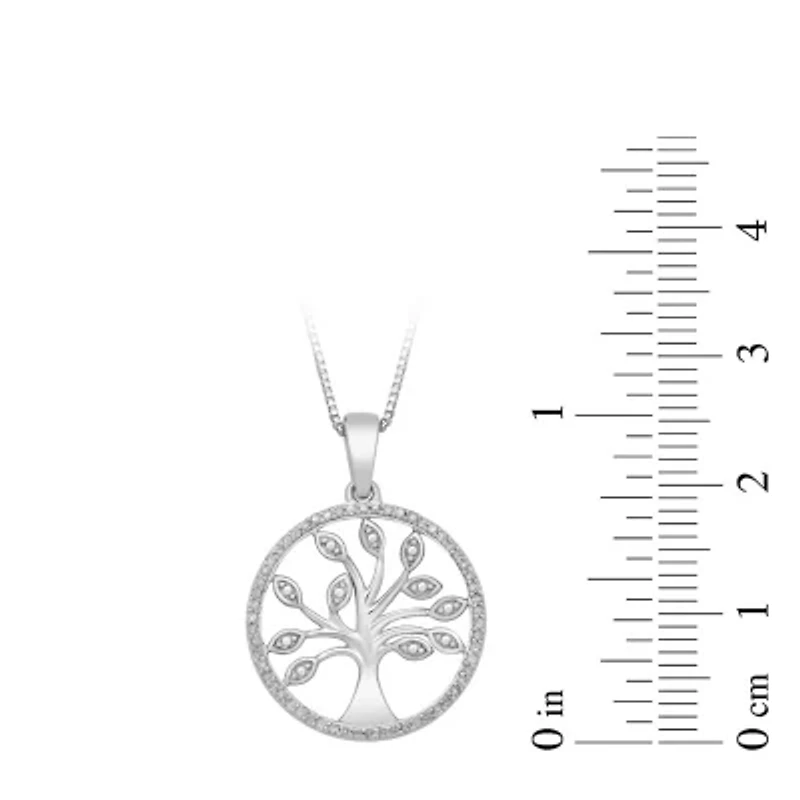 Womens Diamond Tree of Life Pendant