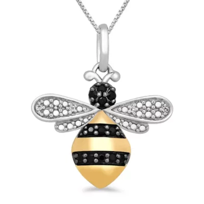 Womens Diamond Bee Pendant