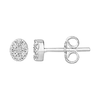1/5 ct. tw. Diamond Oval Shape Cluster Earring in 10K Gold