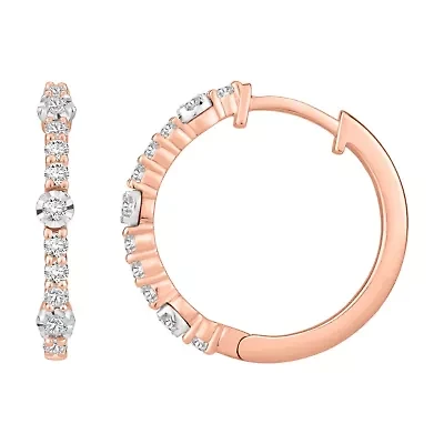 3/8 ct. tw. Diamond Hoop Earring in 14K Gold