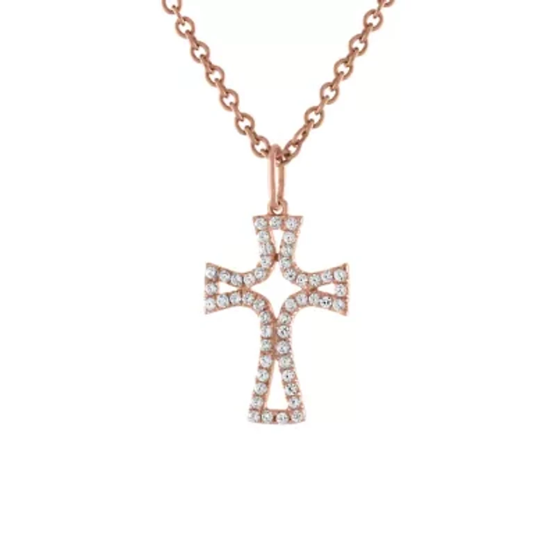 1/6 ct. tw. Diamond Fashion Cross Pendant in 10K Gold