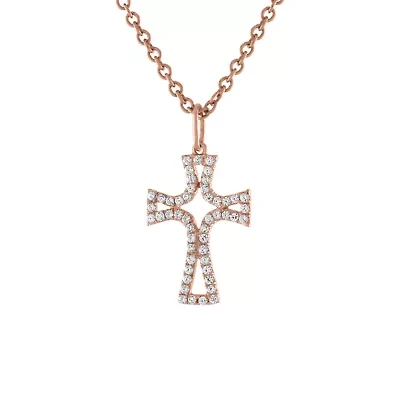 1/6 ct. tw. Diamond Fashion Cross Pendant in 10K Gold