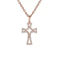 1/6 ct. tw. Diamond Fashion Cross Pendant in 10K Gold