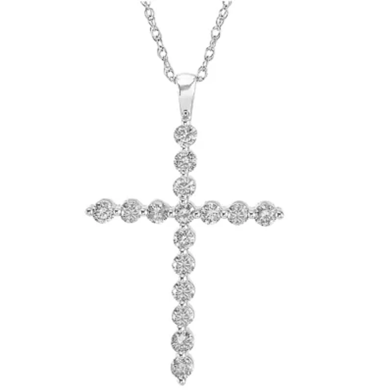 2 ct. tw. Diamond Cross Pendant in 14K Gold