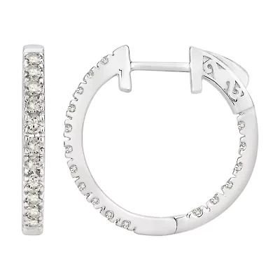 1/ ct. tw. Diamond Hoop Earring in 18K Gold