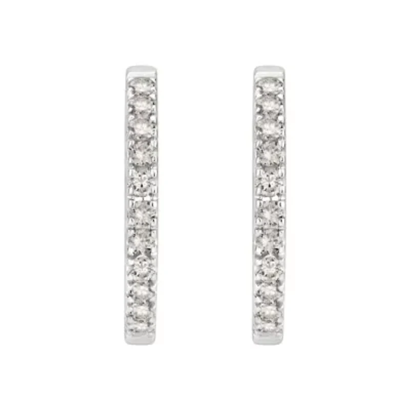 1/ ct. tw. Diamond Hoop Earring in 18K Gold