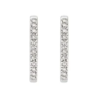 1/ ct. tw. Diamond Hoop Earring in 18K Gold