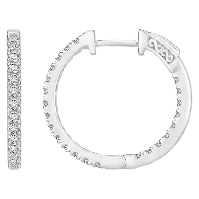 1 1/2 ct. tw. Diamond Hoop Earring in 18KGold