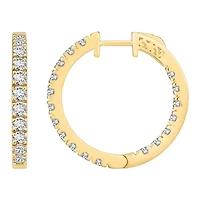 3 ct. tw. Diamond Hoop Earrings in 10K Gold