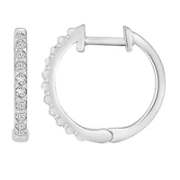 1/4 ct. tw. Diamond Hoop Earring in Silver