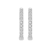 1/4 ct. tw. Diamond Hoop Earring in Silver