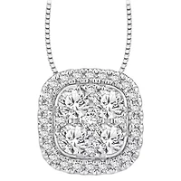 1 ct. tw. Diamond Cushion Shape Pendant in 10K Gold