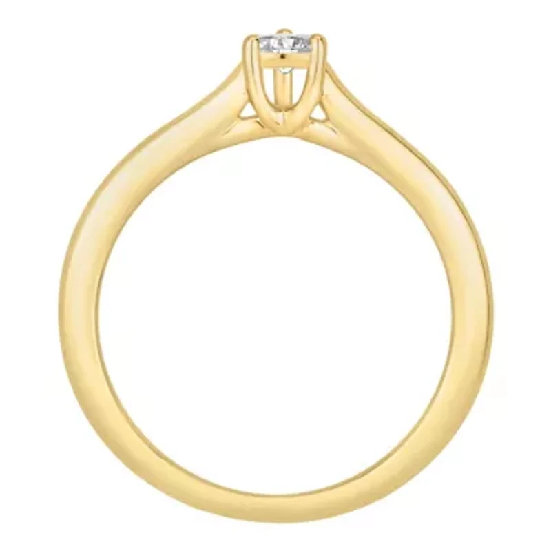 1/2 ct. tw. Diamond Pear Solitare Ring in 14K Gold