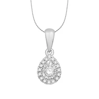 1/8 ct. tw. Diamond Pear Miracl Plate Pendant in 10K Gold