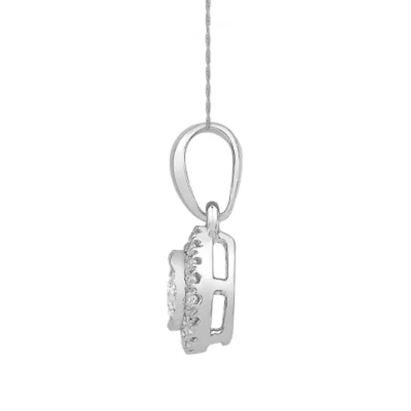 1/8 ct. tw. Diamond Pear Miracl Plate Pendant in 10K Gold