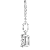 1/10 ct. tw. Diamond Miracle Plate Halo Pendant in Silver