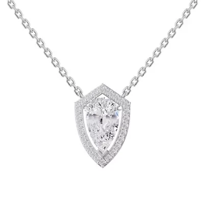 Lab Created Sterling Silver 2.5 Ct Lab Grown Diamond Pendant Necklace 18"