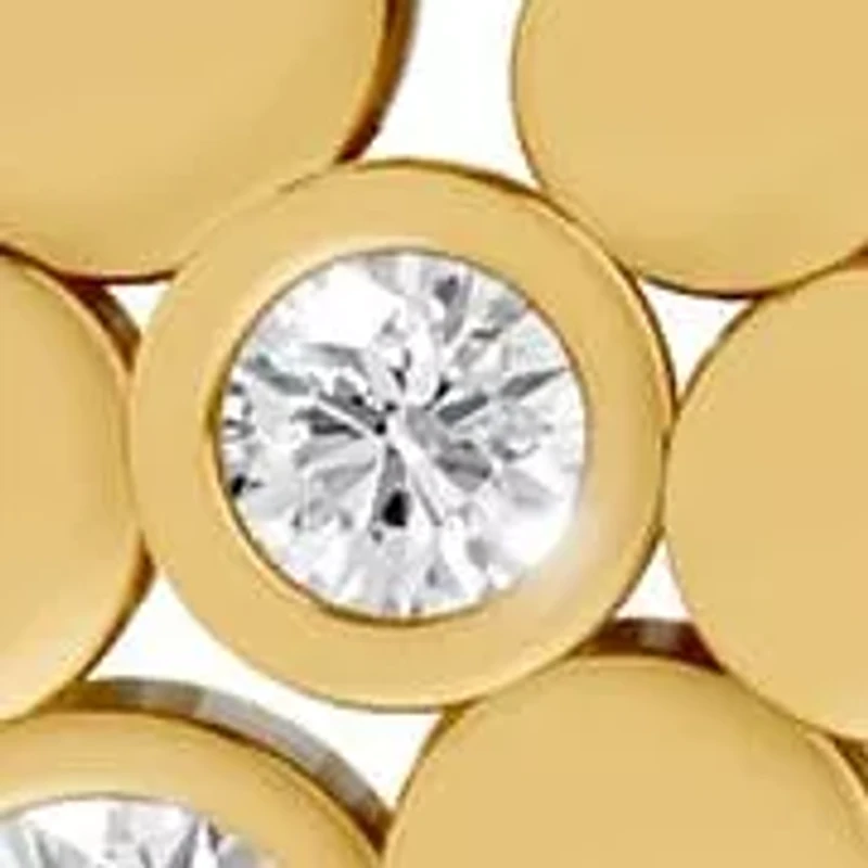 Lab Created 18K Vermeil Plated 0.36 Ct Round Lab Grown Diamond Pendant Necklace