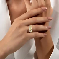 Lab Created 18K Vermeil Plated 1.68 Ct Oval Lab Grown Diamond Wedding Band Ring Size 7