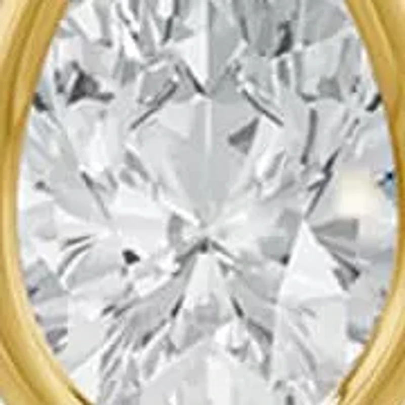 Lab Created 18K Vermeil Plated 1.5 Ct Pear Lab Grown Diamond Hoop Earrings