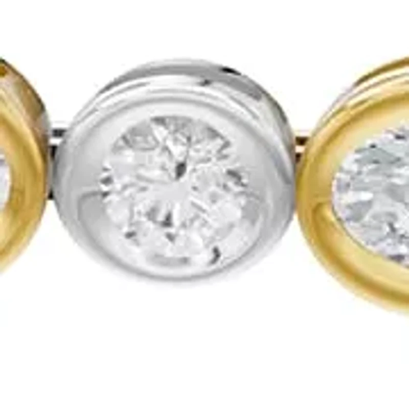 Lab Created 18K Vermeil Plated 4.52 Ct Multi-Shape Lab Grown Diamond Tennis Bracelet