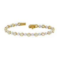 Lab Created 18K Vermeil Plated 4.52 Ct Multi-Shape Lab Grown Diamond Tennis Bracelet