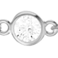 Lab Created 14K Gold 0.75Ct Round Lab Grown Diamond Station Bracelet 7