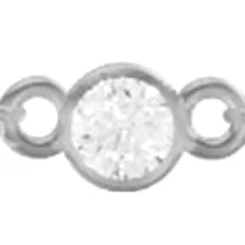 Lab Created 14K White Gold 0.25 Carat TW Bezel Set Lab Grown Diamond Station Necklace 18