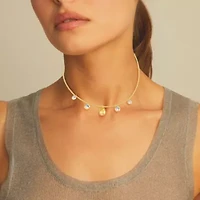 Lab Created 18k Vermeil Plated Silver 5 Ct Round & Pear Cut White & Yellow Lab Grown Diamond Pendant Necklace 18"