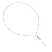 Lab Created Sterling Silver 7 Ct Round Lab Grown Diamond Drop Necklace 18"