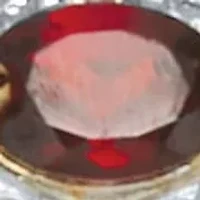 .74 TCW Oval Genuine Garnet Diamond Accent 18k Gold-Plated Sterling Silver Ring